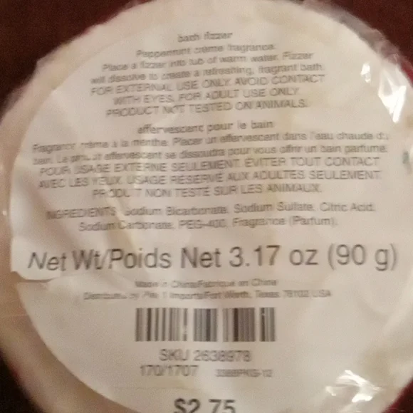 Peppermint bath fizzer - Picture 2 of 2